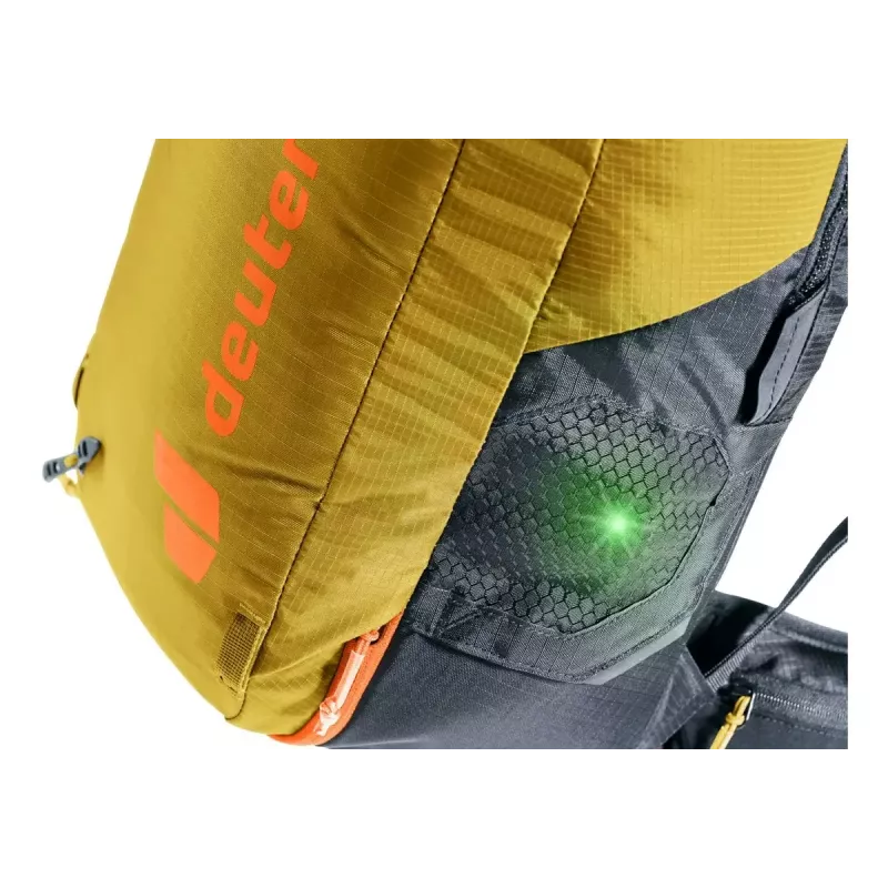 Lawinenrucksack DEUTER Alproof Lite 22 – 22 L, kurkuma/schwarz, leicht, zuverlässig