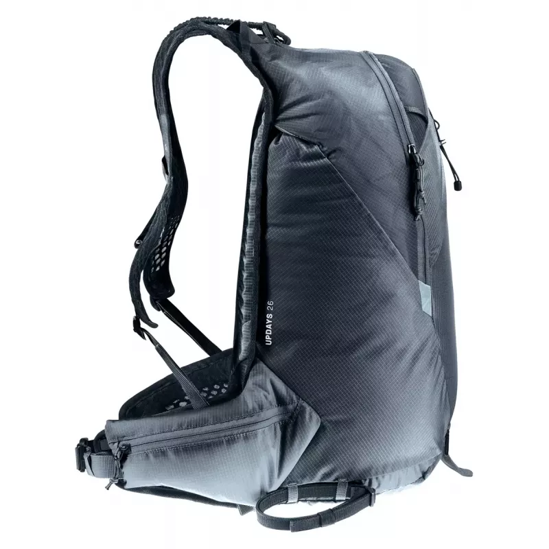 Sportrucksack DEUTER Updays 26 — 26 L, Schwarz, Polyamid, 51×31×23 cm, PFAS-frei