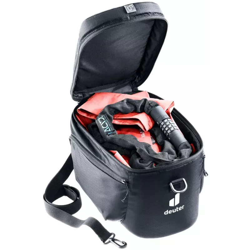 Fahrradgepäckträgertasche DEUTER Rack Bag 10 — Heckmontage, 10 L, Stoff, 180×310×220 mm, Schwarz
