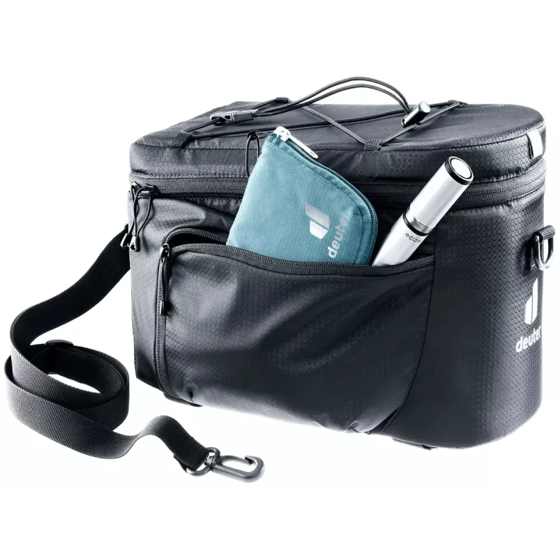 Fahrradgepäckträgertasche DEUTER Rack Bag 10 — Heckmontage, 10 L, Stoff, 180×310×220 mm, Schwarz