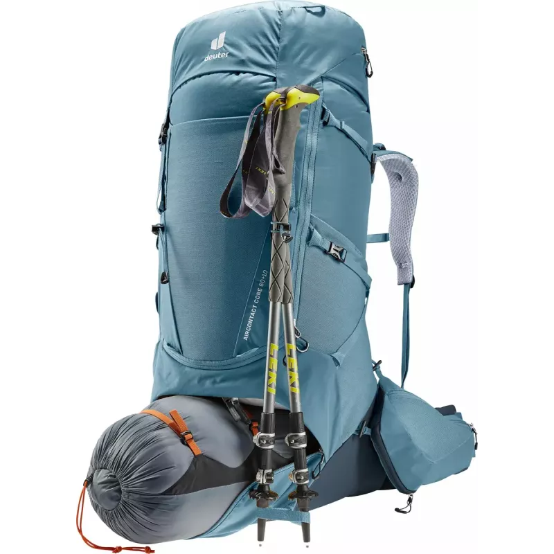 Rucksack DEUTER Aircontact Core 60+10, Innenrahmen, 60 L (+10 L), 2,31 kg, Blau