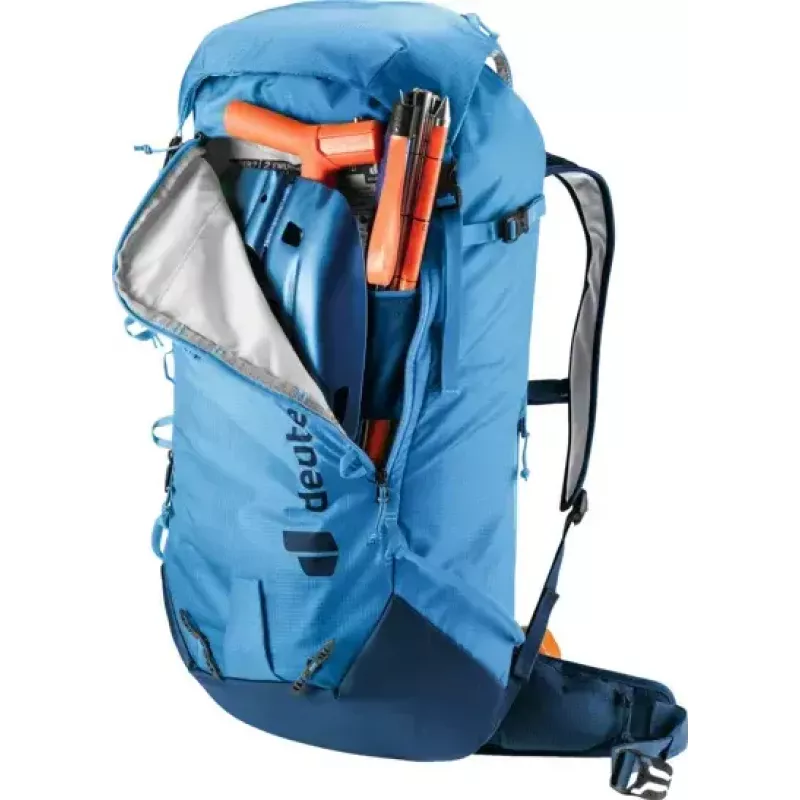 Rucksack DEUTER Freescape Lite 26 L — rahmenloser Skitourenrucksack, 26 L, 1,18 kg, Toplader, blau