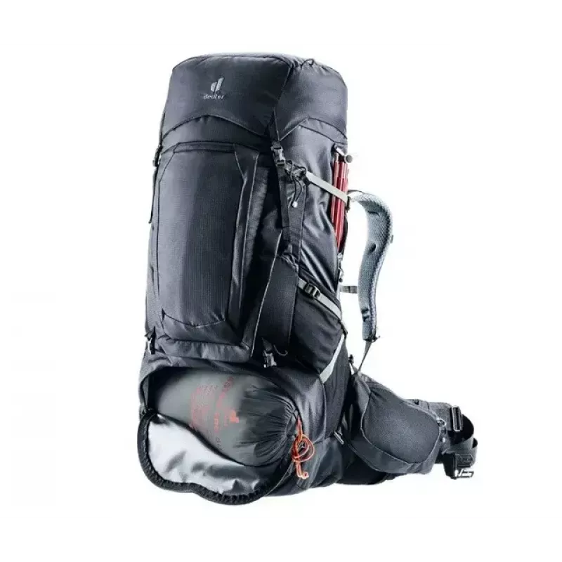 Rucksack DEUTER Aircontact Pro 75+10 — 75+10 l Fassungsvermögen, schwarz, langlebig wasserabweisend