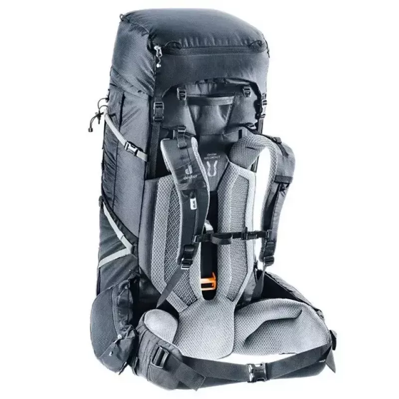 Rucksack DEUTER Aircontact Pro 75+10 — 75+10 l Fassungsvermögen, schwarz, langlebig wasserabweisend