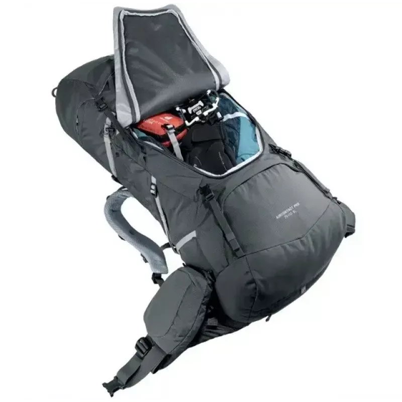 Rucksack DEUTER Aircontact Pro 75+10 SL Damen — 75+10 L, SL-Passform, Graphit, 2,88 kg, Nylon
