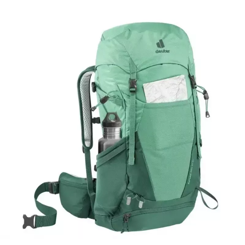 Rucksack DEUTER Futura PRO 34 SL Damen-Wanderrucksack, 34 L, recyceltes Material, grün