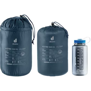 Schlafsack DEUTER Astro 500 EL -2°C / 28°F, Erwachsenen-Mumie, 2200×800×520 mm, Ripstop Blau