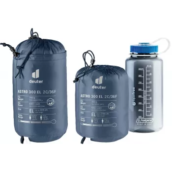 Mumienschlafsack DEUTER Astro 300 EL +2°C/36°F — maximale Benutzerhöhe 200 cm, Breite 790 mm, Tiefe 520 mm, Ripstop Blau