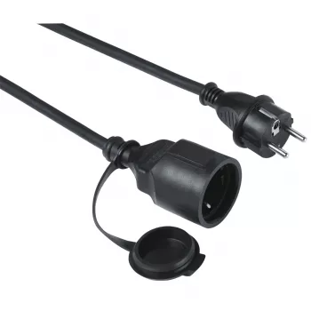 Hama Outdoor power extension 5 m 1 AC outlet(s) Schwarz