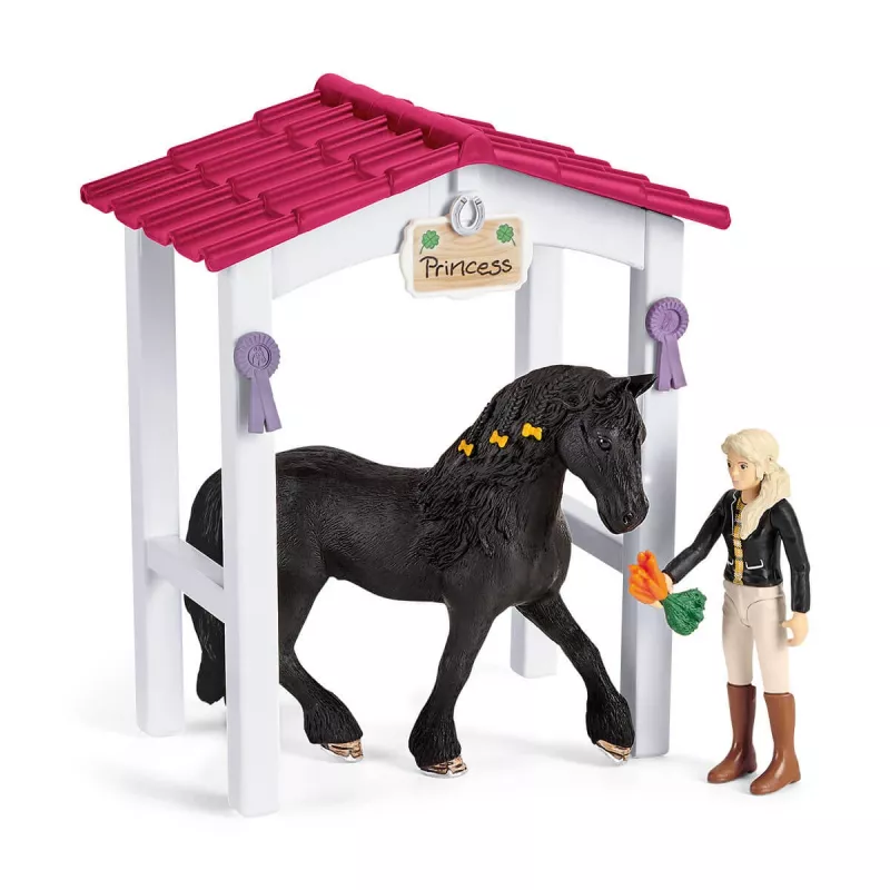 schleich HORSE CLUB Pferdebox mit Tori & Princess, Pferdestall, Pferde, 5 Jahr(e), Mehrfarbig, Kunststoff