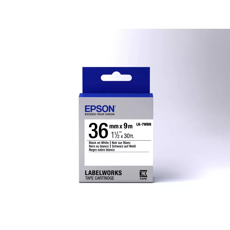 Epson Label Cartridge Standard LK-7WBN Schwarz/Weiß 36mm (9m)