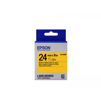 Epson Label Cartridge Pastell LK-6YBP Schwarz/Gelb 24mm (9m)