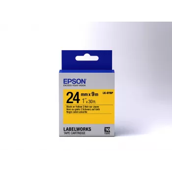 Epson Label Cartridge Pastell LK-6YBP Schwarz/Gelb 24mm (9m)