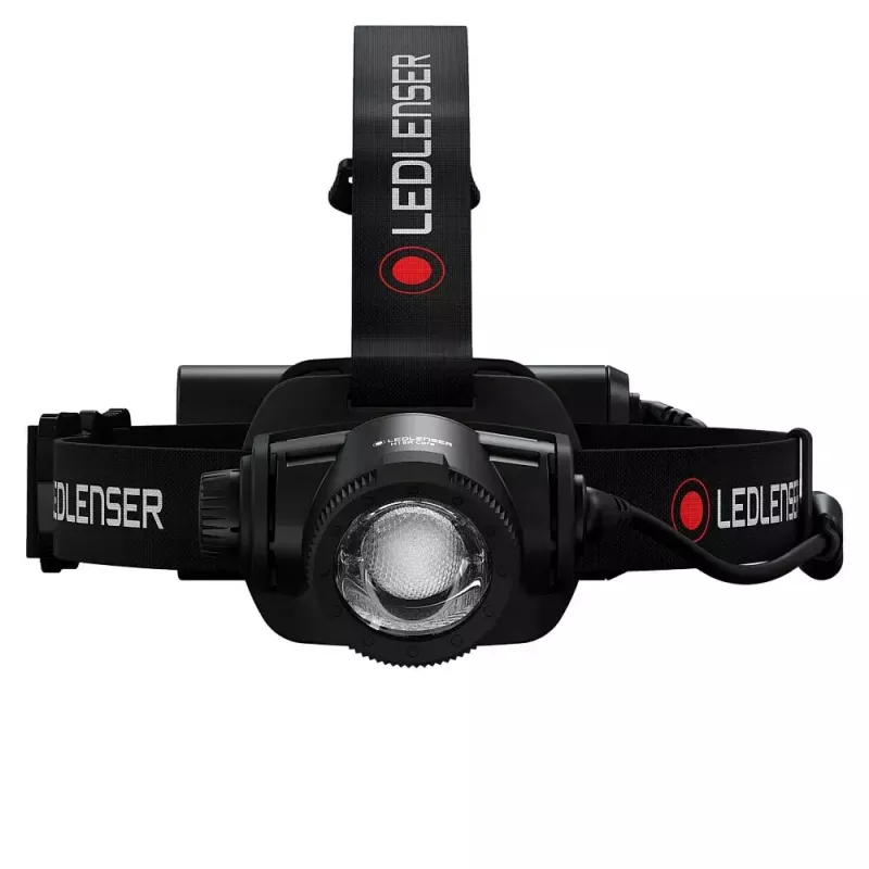 Stirnlampe Led Lenser H15R Core — Stirnband-LED-Taschenlampe, 2500 lm, 21700 Akku, IP67, 250 m Leuchtweite, 4 Leistungsstufen, Aluminium, schwarz