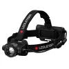 Stirnlampe Led Lenser H15R Core — Stirnband-LED-Taschenlampe, 2500 lm, 21700 Akku, IP67, 250 m Leuchtweite, 4 Leistungsstufen, Aluminium, schwarz
