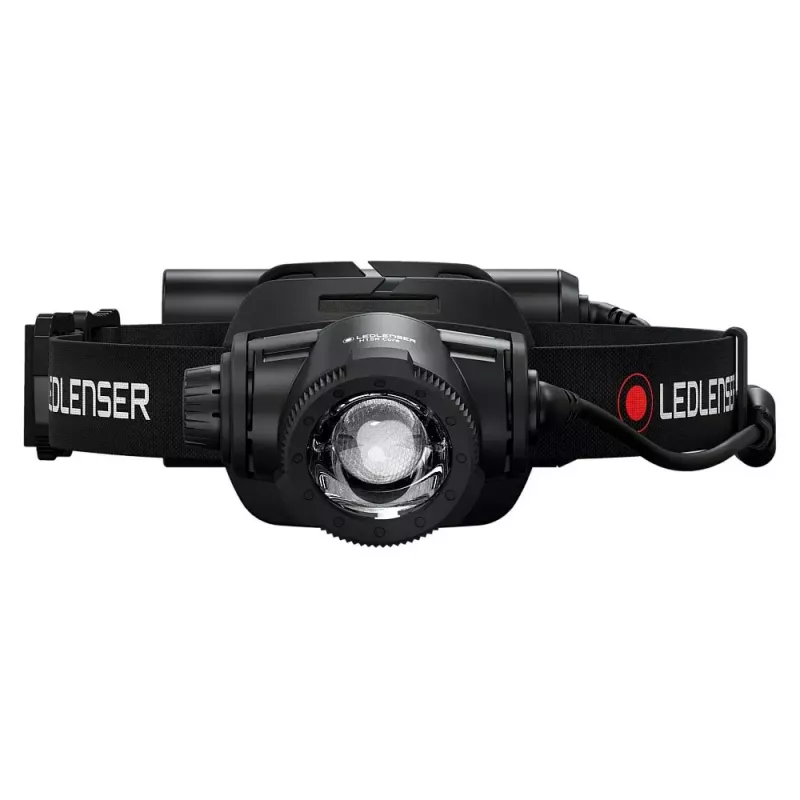 Stirnlampe Led Lenser H15R Core — Stirnband-LED-Taschenlampe, 2500 lm, 21700 Akku, IP67, 250 m Leuchtweite, 4 Leistungsstufen, Aluminium, schwarz