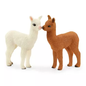 schleich WILD LIFE Alpaka-Set, Wald, Wilde Tiere / Abenteuerspielzeug, 3 Jahr(e), Braun, Weiß