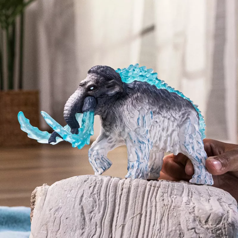 Spielfigur Schleich Frost-Mammut Modell 70829, detailreiche Sammler-Tierfigur