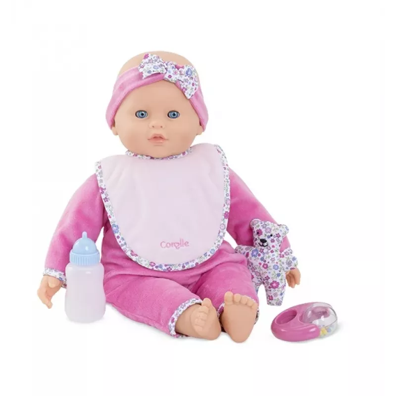 Simba‑Dickie Corolle 9000150050, interaktive Kleinkindpuppe, 42 cm, AA-Batterie, pink
