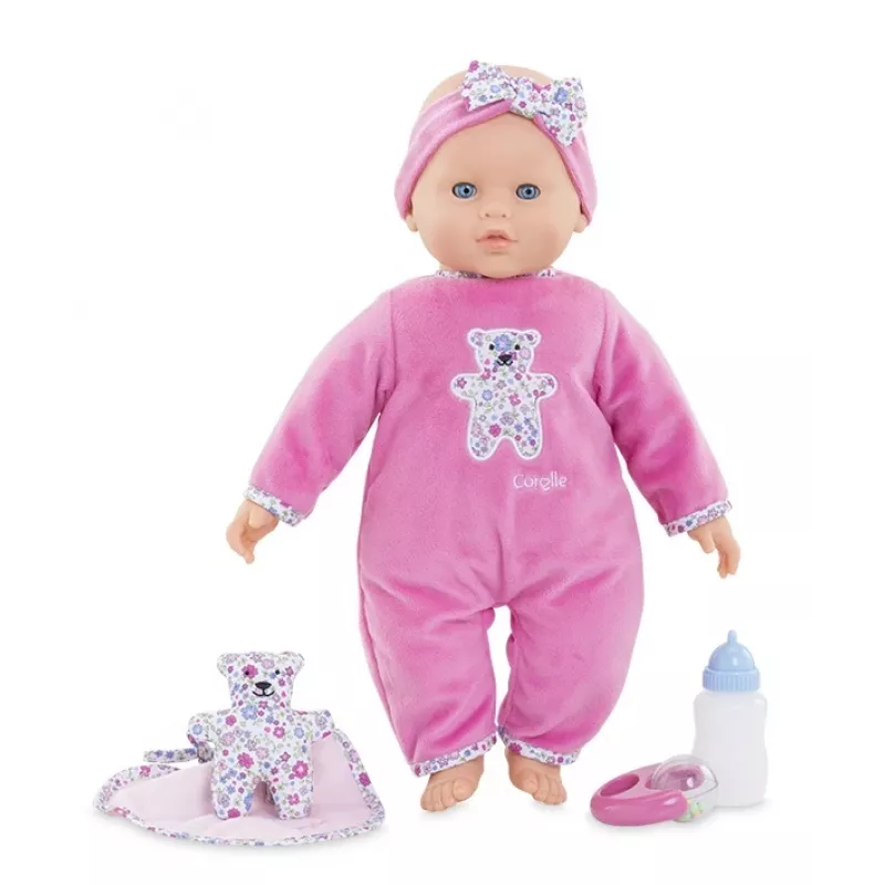 Simba‑Dickie Corolle 9000150050, interaktive Kleinkindpuppe, 42 cm, AA-Batterie, pink