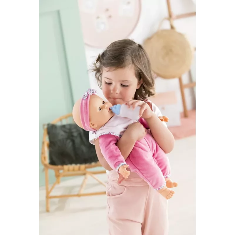 Simba‑Dickie Corolle 9000150050, interaktive Kleinkindpuppe, 42 cm, AA-Batterie, pink