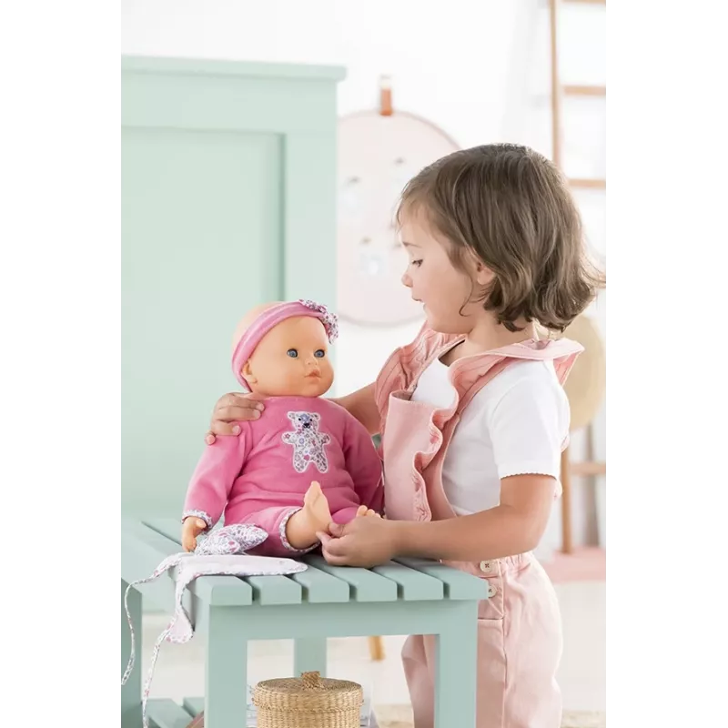 Simba‑Dickie Corolle 9000150050, interaktive Kleinkindpuppe, 42 cm, AA-Batterie, pink