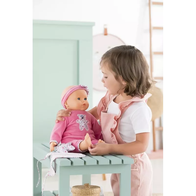 Simba‑Dickie Corolle 9000150050, interaktive Kleinkindpuppe, 42 cm, AA-Batterie, pink