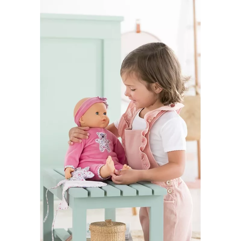 Simba‑Dickie Corolle 9000150050, interaktive Kleinkindpuppe, 42 cm, AA-Batterie, pink