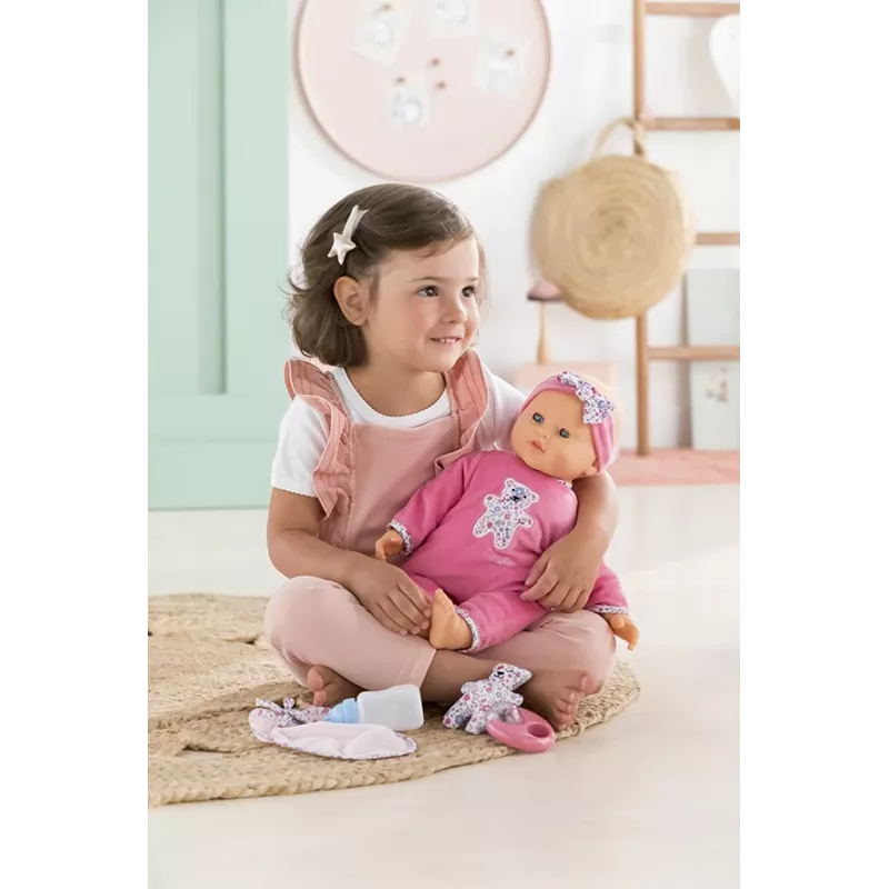 Simba‑Dickie Corolle 9000150050, interaktive Kleinkindpuppe, 42 cm, AA-Batterie, pink