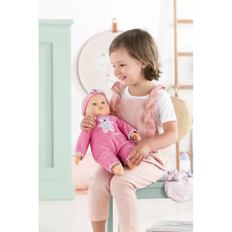Simba‑Dickie Corolle 9000150050, interaktive Kleinkindpuppe, 42 cm, AA-Batterie, pink