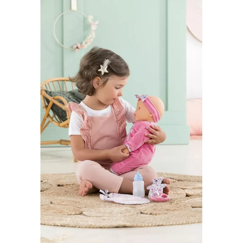 Simba‑Dickie Corolle 9000150050, interaktive Kleinkindpuppe, 42 cm, AA-Batterie, pink