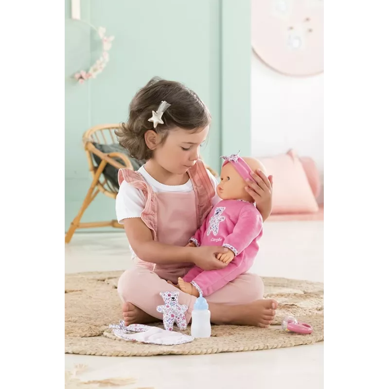 Simba‑Dickie Corolle 9000150050, interaktive Kleinkindpuppe, 42 cm, AA-Batterie, pink