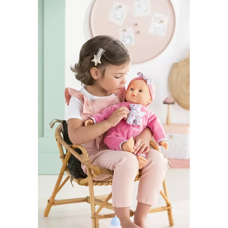 Simba‑Dickie Corolle 9000150050, interaktive Kleinkindpuppe, 42 cm, AA-Batterie, pink