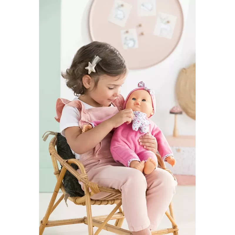 Simba‑Dickie Corolle 9000150050, interaktive Kleinkindpuppe, 42 cm, AA-Batterie, pink
