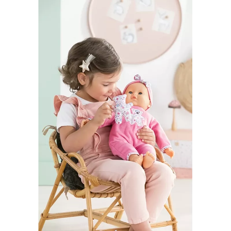 Simba‑Dickie Corolle 9000150050, interaktive Kleinkindpuppe, 42 cm, AA-Batterie, pink