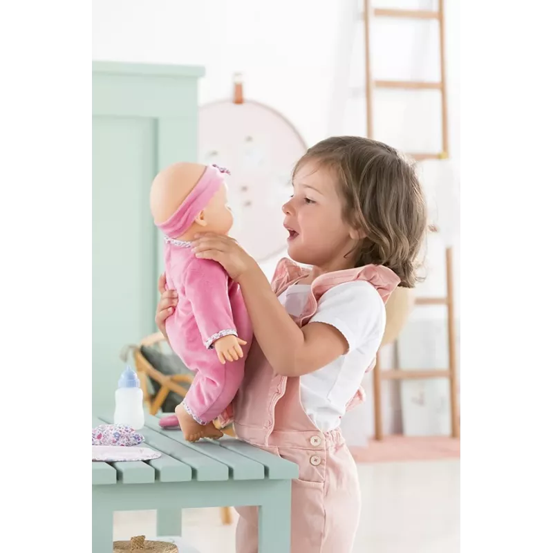Simba‑Dickie Corolle 9000150050, interaktive Kleinkindpuppe, 42 cm, AA-Batterie, pink