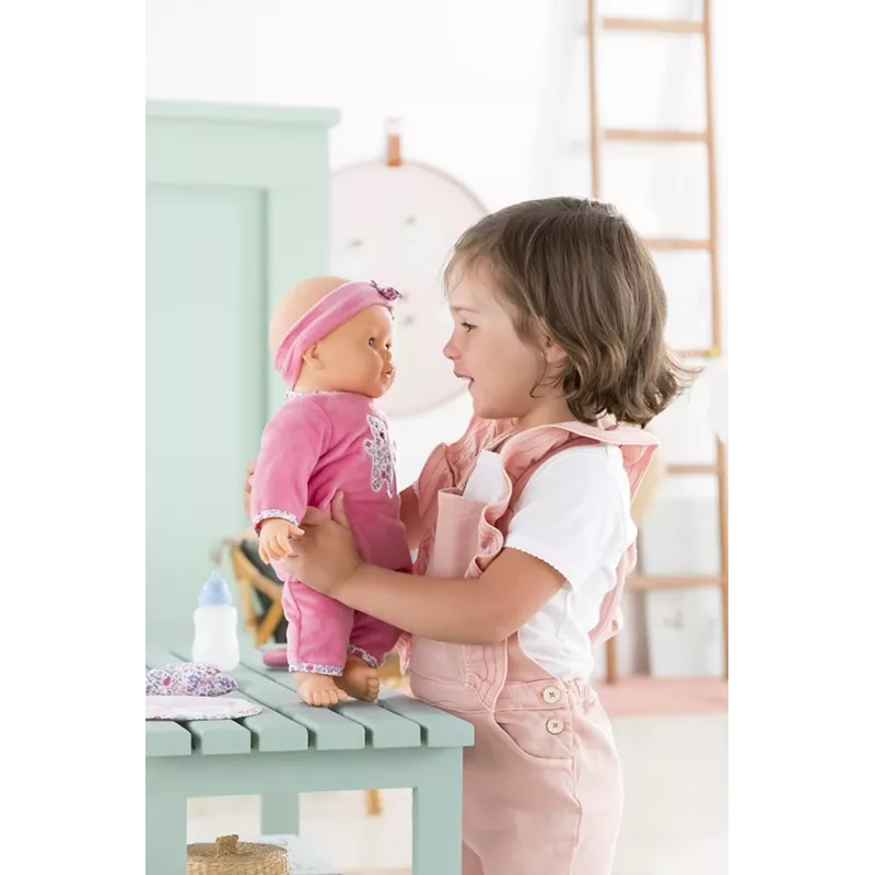 Simba‑Dickie Corolle 9000150050, interaktive Kleinkindpuppe, 42 cm, AA-Batterie, pink