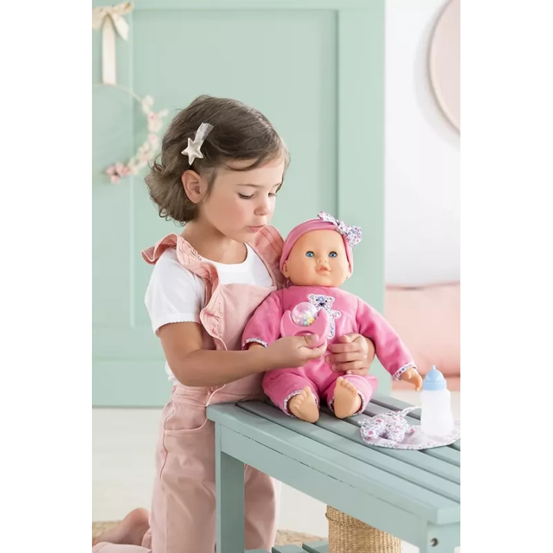 Simba‑Dickie Corolle 9000150050, interaktive Kleinkindpuppe, 42 cm, AA-Batterie, pink