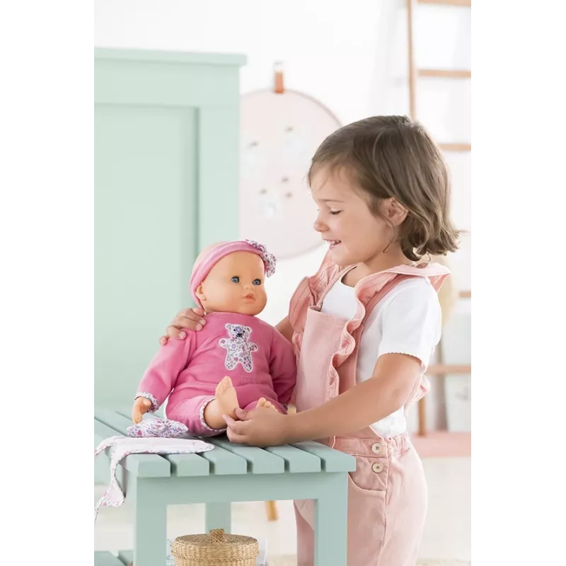 Simba‑Dickie Corolle 9000150050, interaktive Kleinkindpuppe, 42 cm, AA-Batterie, pink