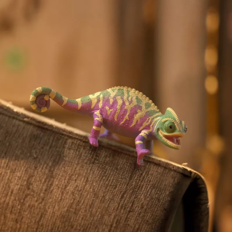 schleich Caspar das Chamäleon in Regenbogenfarben, 3 Jahre, Mehrfarbig, Kunststoff