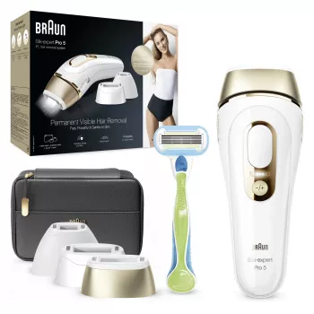 Braun Silk-expert Pro 5 PL5243 Intense Pulsed Light (IPL) Gold, Weiß