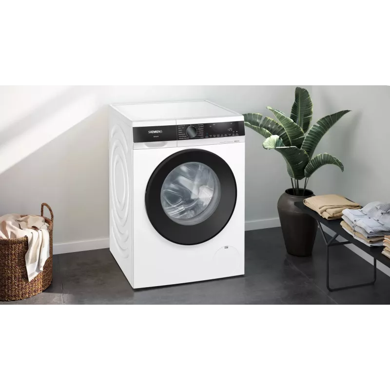 Siemens iQ500 WG44G2Z22 Waschmaschine Frontlader 9 kg 1351 U/min Schwarz, Weiß