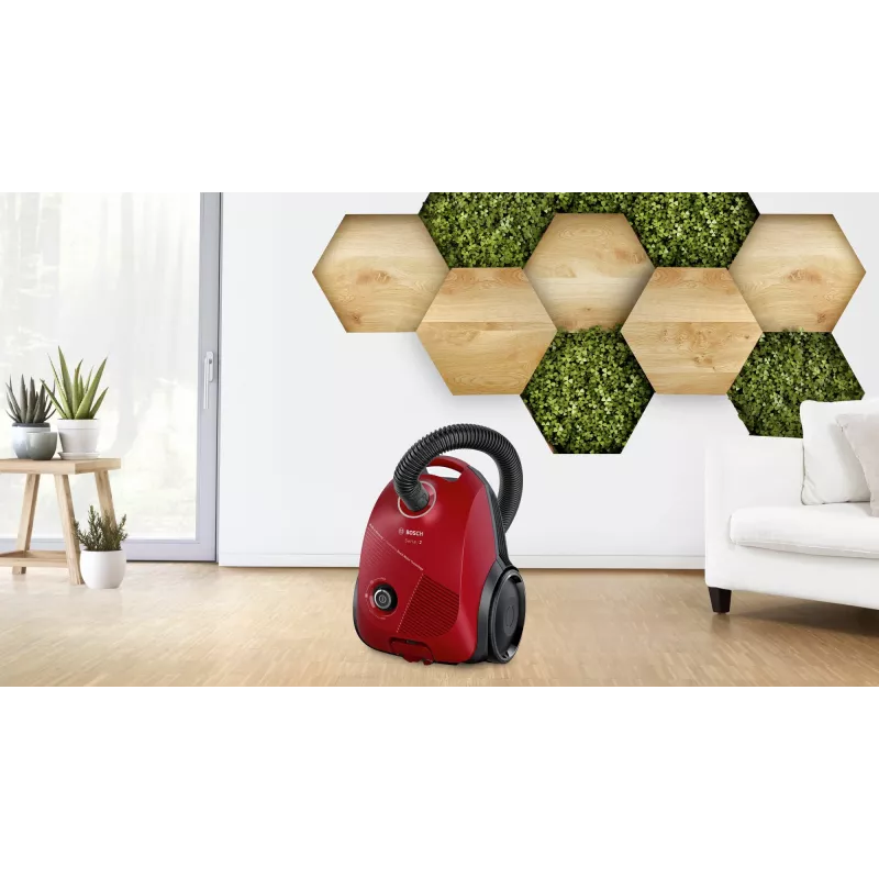Bosch Serie 2 BGBS2RD1 Staubsauger 3,5 l Zylinder-Staubsauger Trocken 600 W Staubbeutel