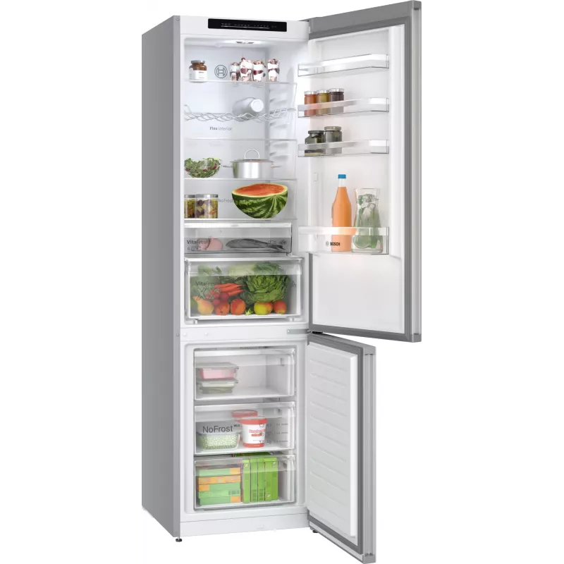 Bosch Serie 4 KGN392LAG Kühl-Gefrierkombination Freistehend 363 L Metallic