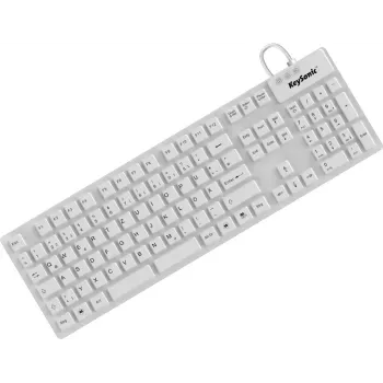 KeySonic KSK-8030 IN (DE) weiße Tastatur Industriell USB QWERTZ Deutsch