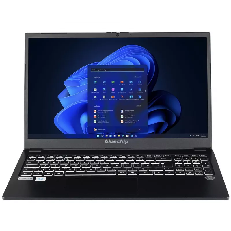 bluechip TRAVELline L15W19 Intel® Core™ 5 Prozessor 120U / bis zu 5.00 GHz, Windows 11 Pro, 15,6 inch entspiegeltes IPS-Panel, 1.920 x 1.080, 16 GB DDR5, 500 GB NVMe SSD, Intel® Wi-Fi 7, Bluetooth 5.4, Intel® Grafik, Thunderbolt™ 4 über Type-C-Port