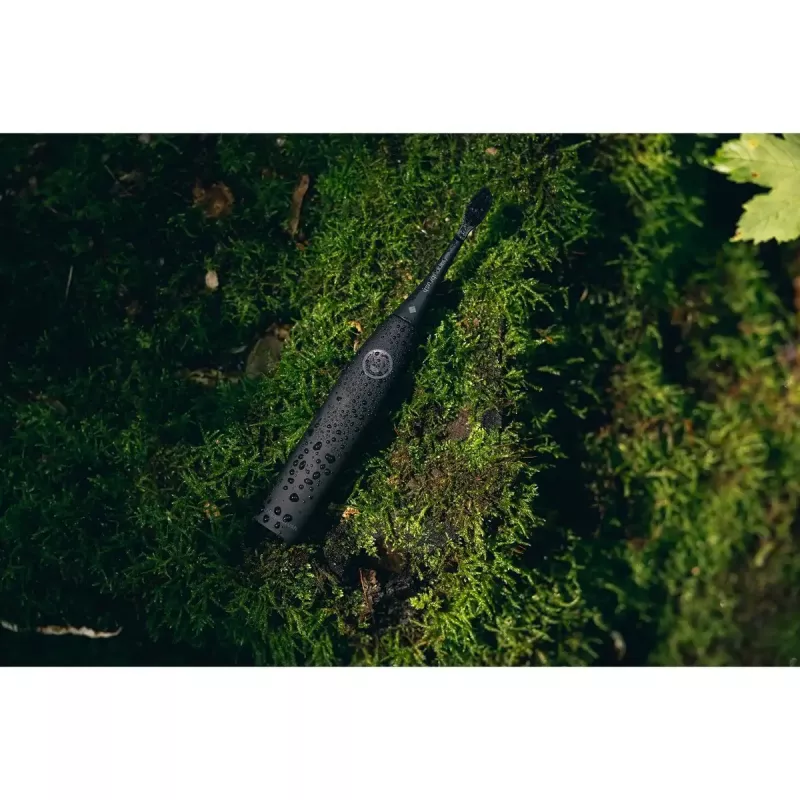 Elektrische Zahnbürste Happybrush ECO VIBE 3 Starter Kit All Schwarz + 4 Ersatzbürsten