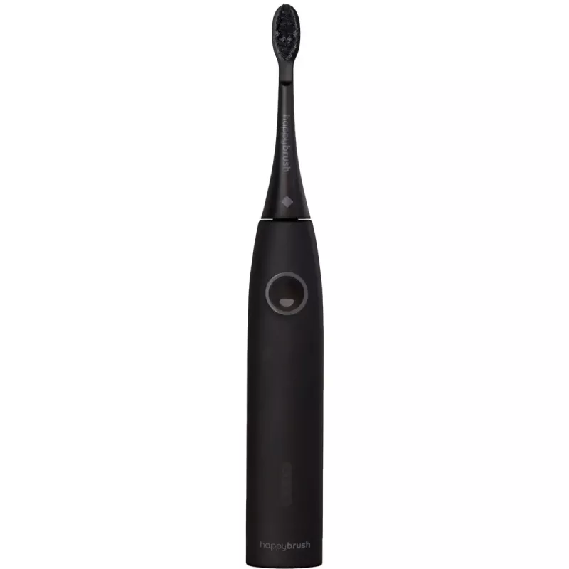 Elektrische Zahnbürste Happybrush ECO VIBE 3 Starter Kit All Schwarz + 4 Ersatzbürsten