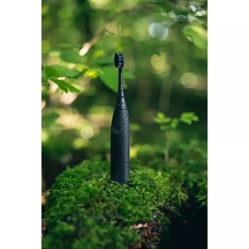 Elektrische Zahnbürste Happybrush ECO VIBE 3 Starter Kit All Schwarz + 4 Ersatzbürsten