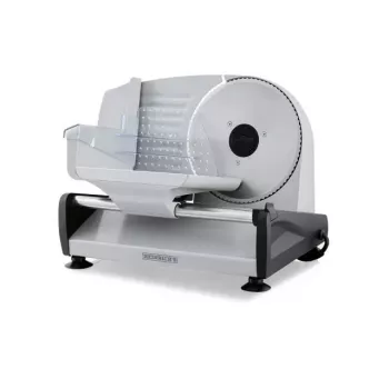 Elektrische Allesschneider HEINRICH'S HMA 8704 — kompaktes Metallgehäuse, 200 W, 1–15 mm Schnittstärke, Ø Edelstahlmesser